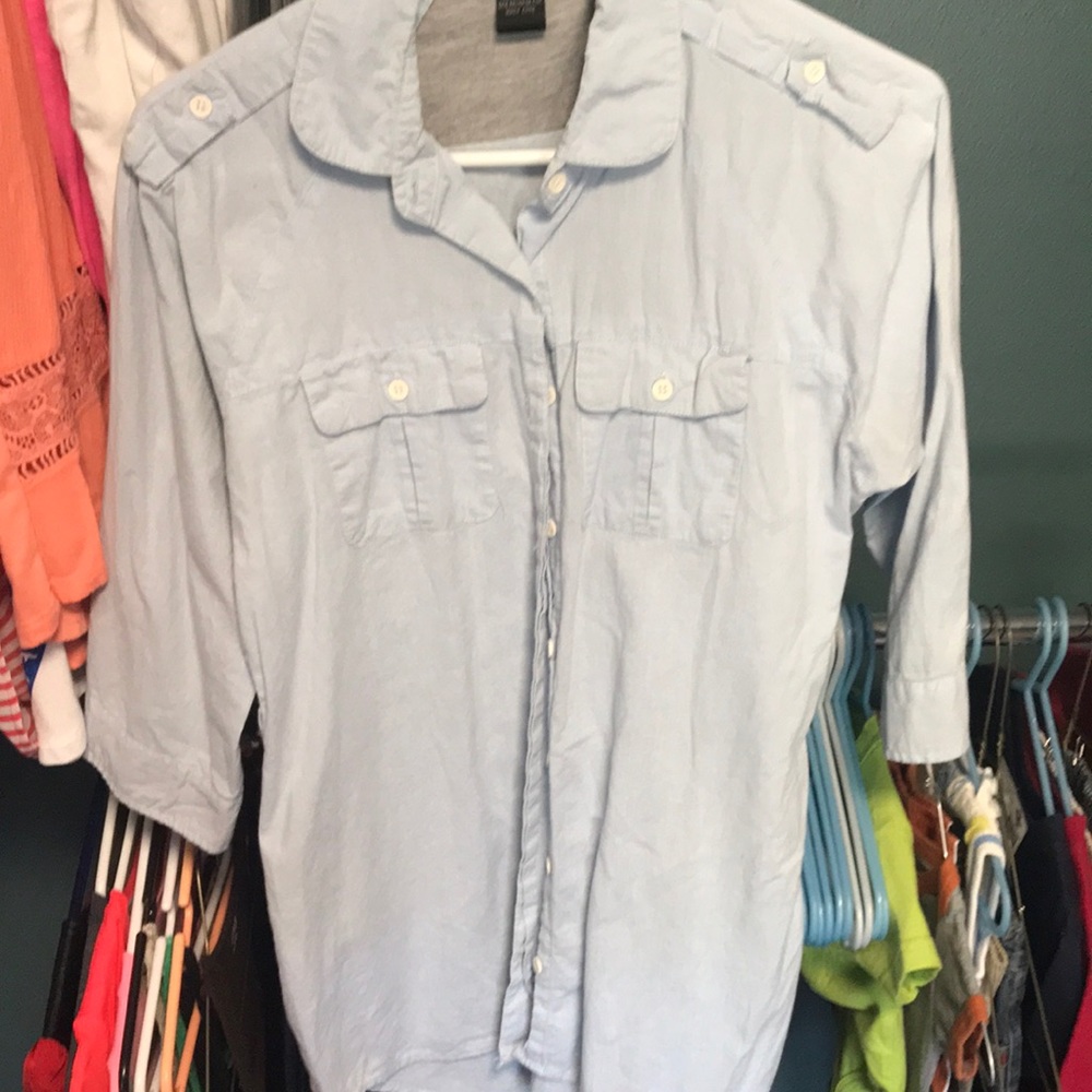 Wet seal blue button up